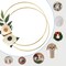 2 Pack 4/6/8/10/12/14/16/18/20 inches Metal Floral Hoop Wreath Macrame Gold Craft Hoop Rings for Making Wedding Wreath Decor, Dream Catcher and DIY Wall Hanging Crafts (4 inch)